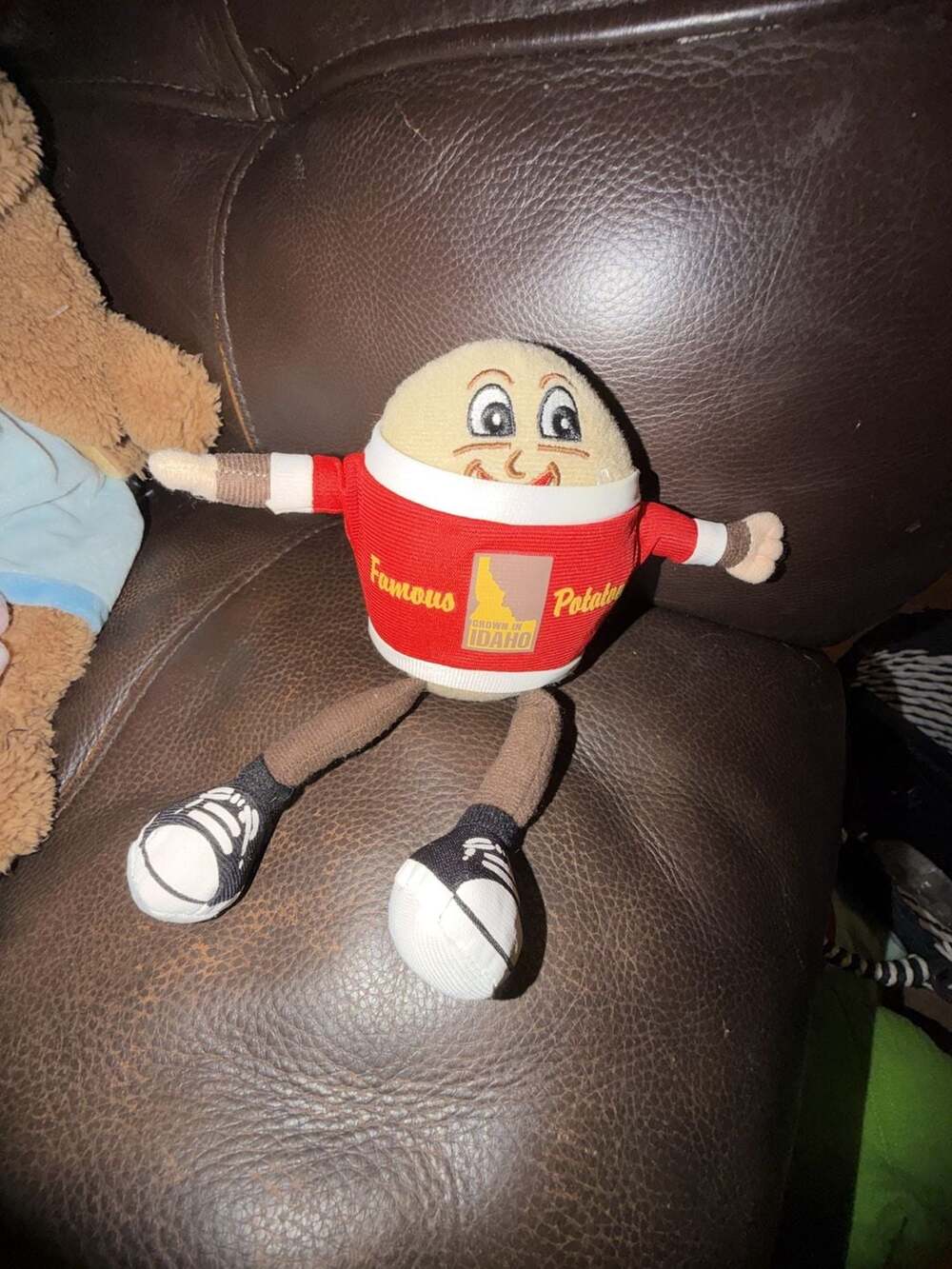 Idaho Potato Plush Toy With Embroidered